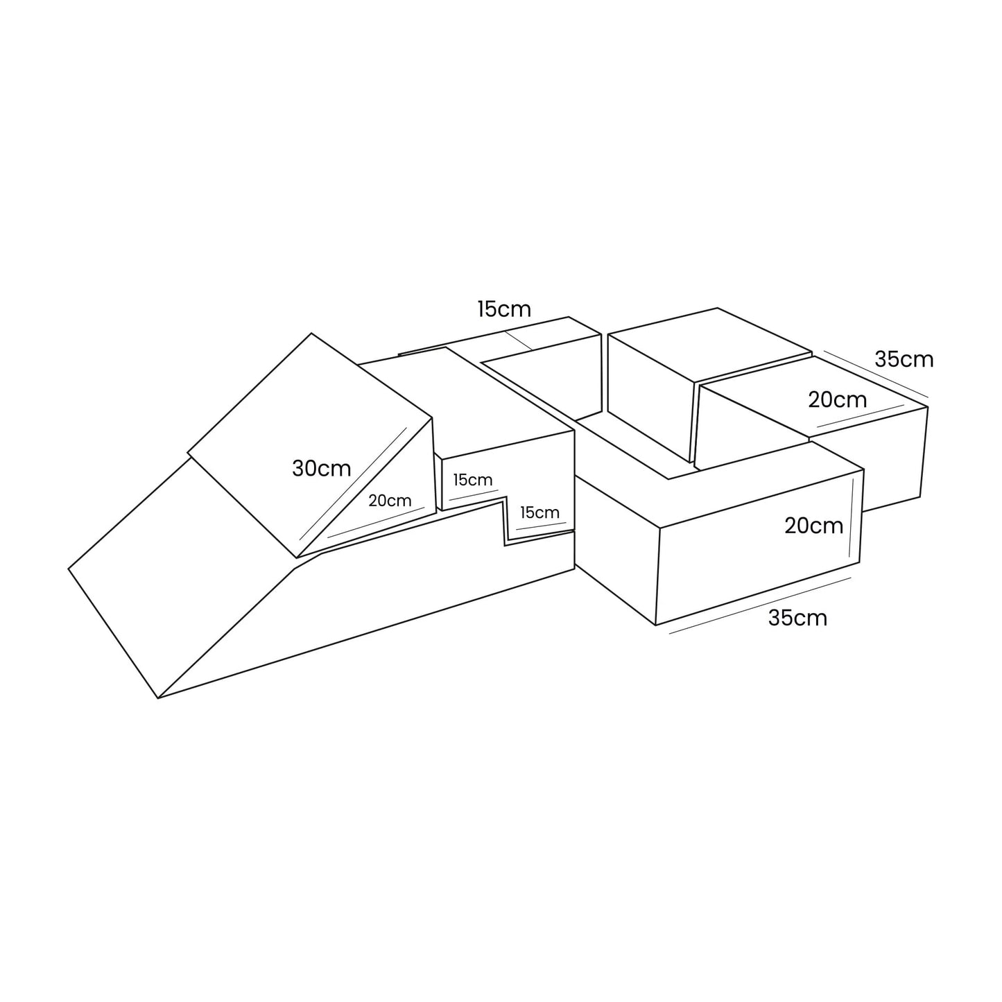 Soft Set Multi Bricks 6 Elements - indoor Playground