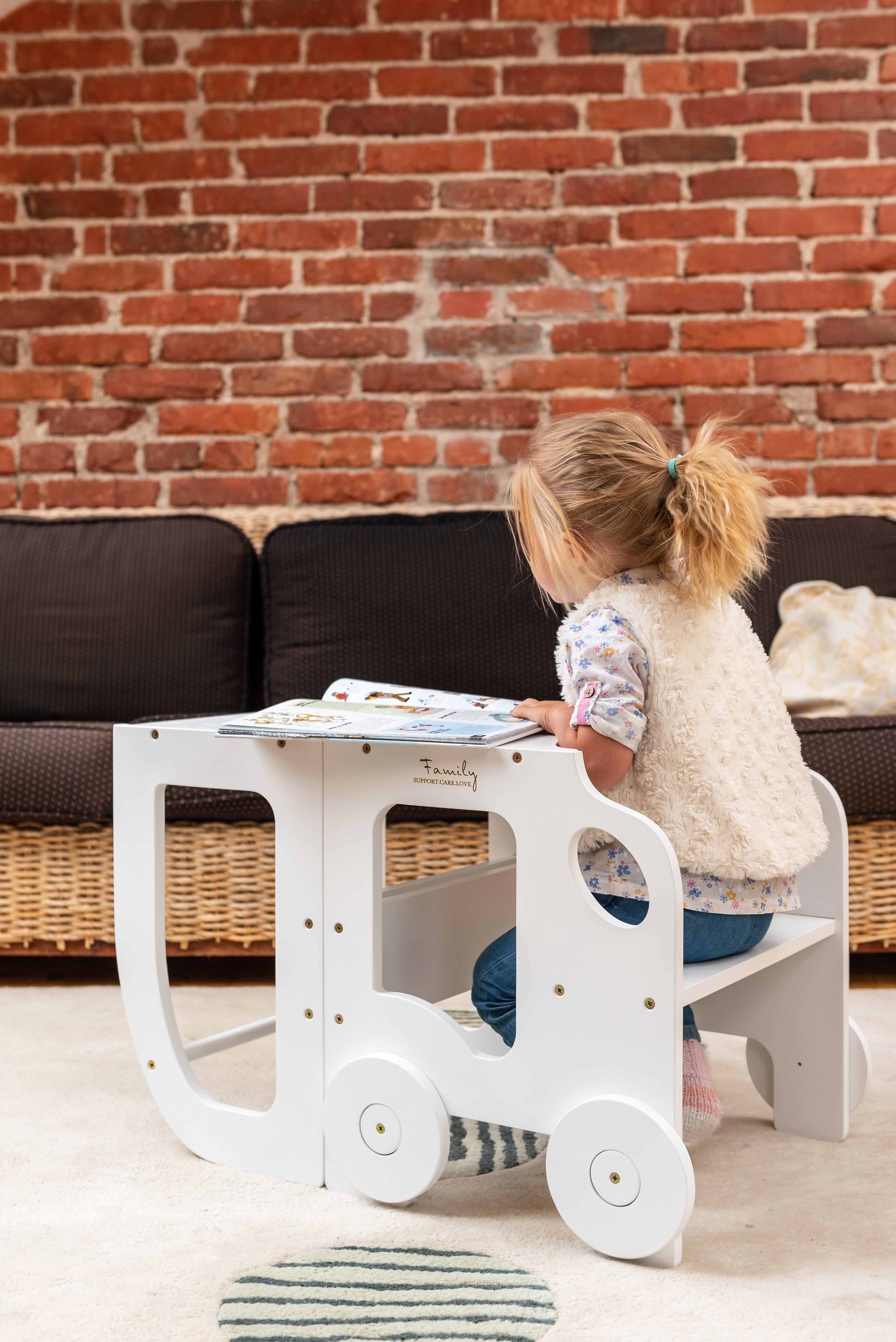 Tower Step stool 2in1 / Table. Little Car Kitchen step stool