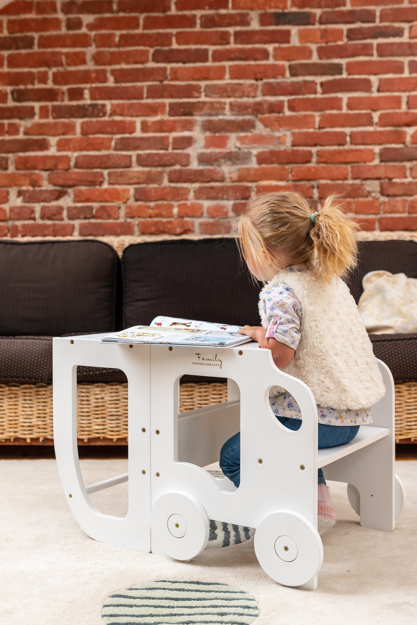 Tower Step stool 2in1 / Table. Little Car Kitchen step stool