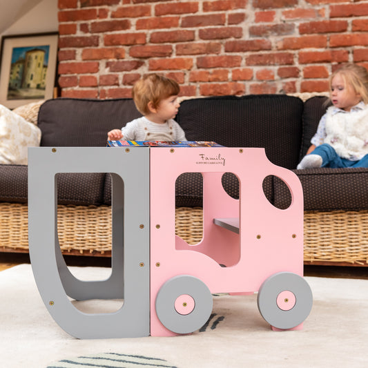 Tower Step stool 2in1 / Table. Little Car Kitchen step stool