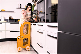 Tower Step stool 2in1 / Table. Little Car Kitchen step stool