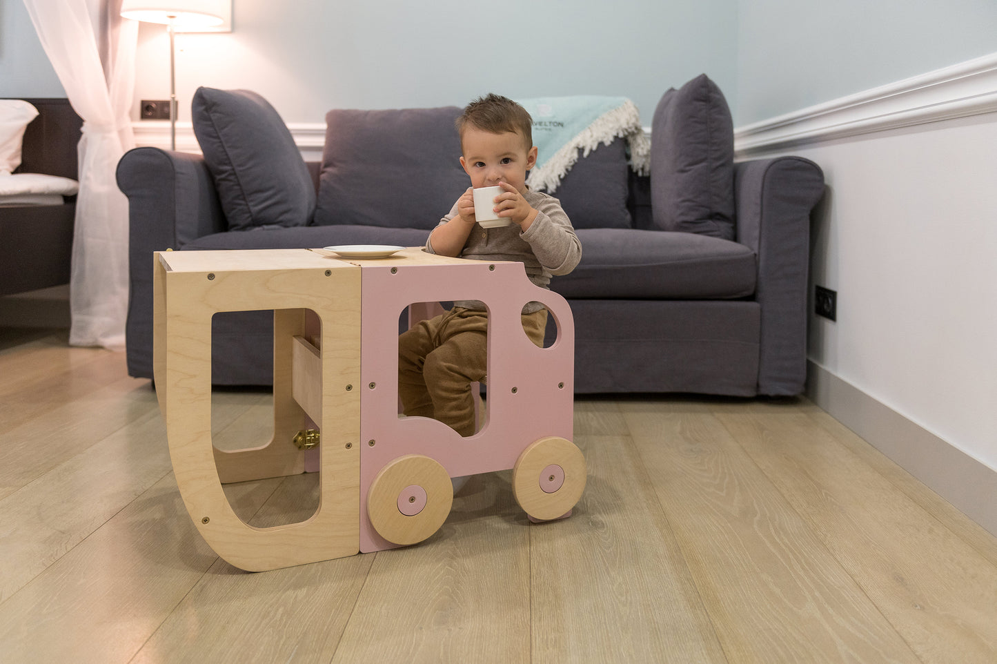 Tower Step stool 2in1 / Table. Little Car Kitchen step stool