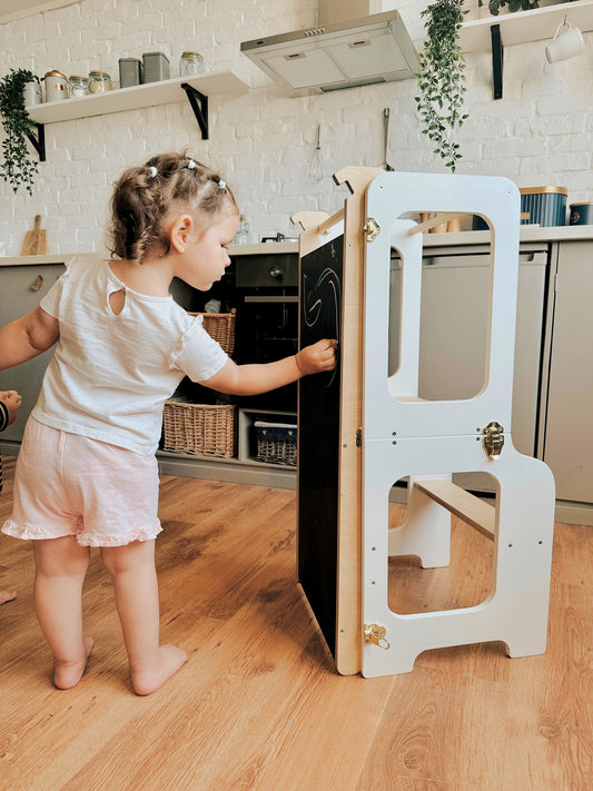 Learning Tower 4in1 with Kids Slide and Blackboard