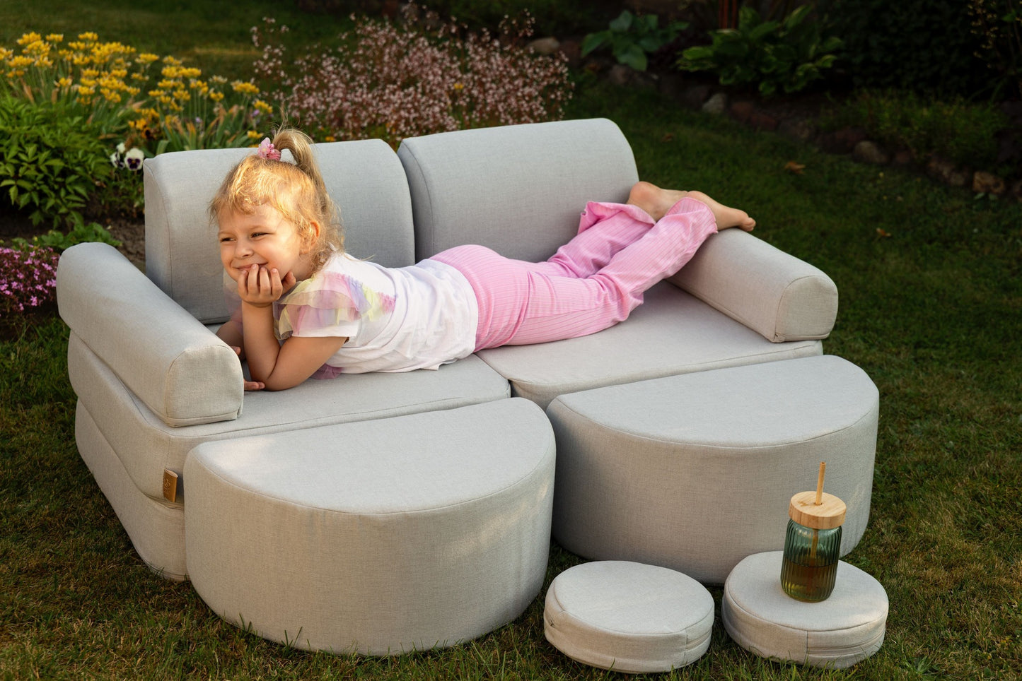 Outzy Pocket Sofa For Children - Indoor/Outdoor - Oat Blush Beige