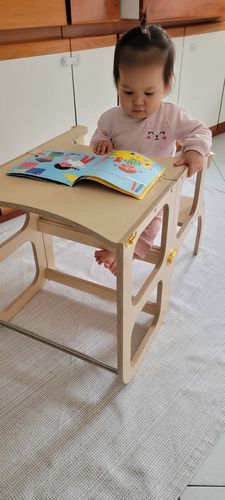 STEP'n'SITĀ® Convertible 2-in-1 Helper Tower/Table - Natural wood