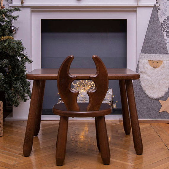 Kids Deer Chair - Solid Beech Wood - Montessori-inspired