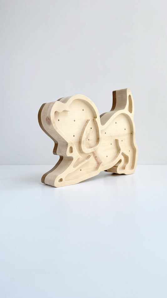 100% Massivholz Cirmolo Lampe - Bark 02 - Handgefertigt in Italien