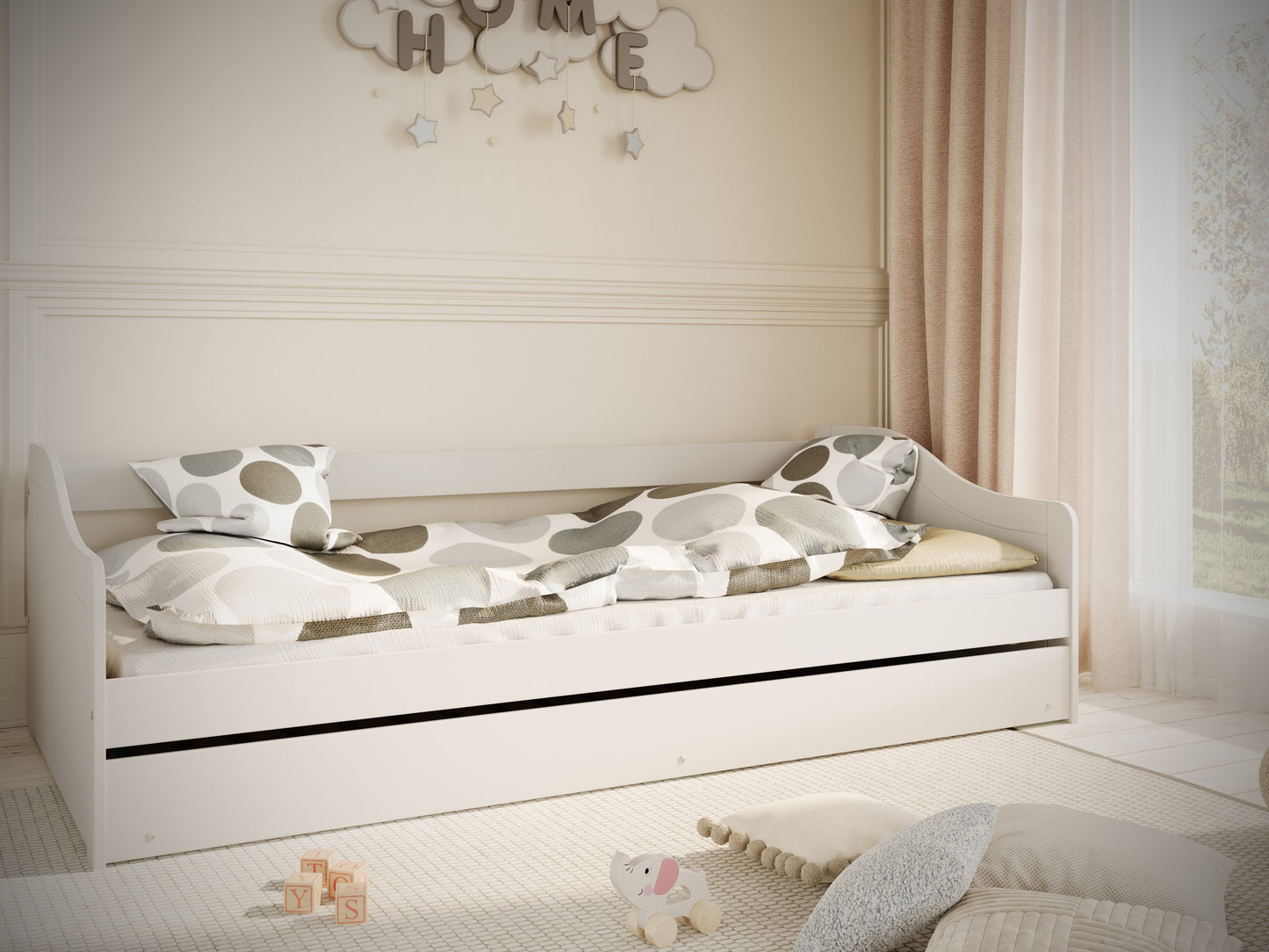 Children's Bed Blanka - White