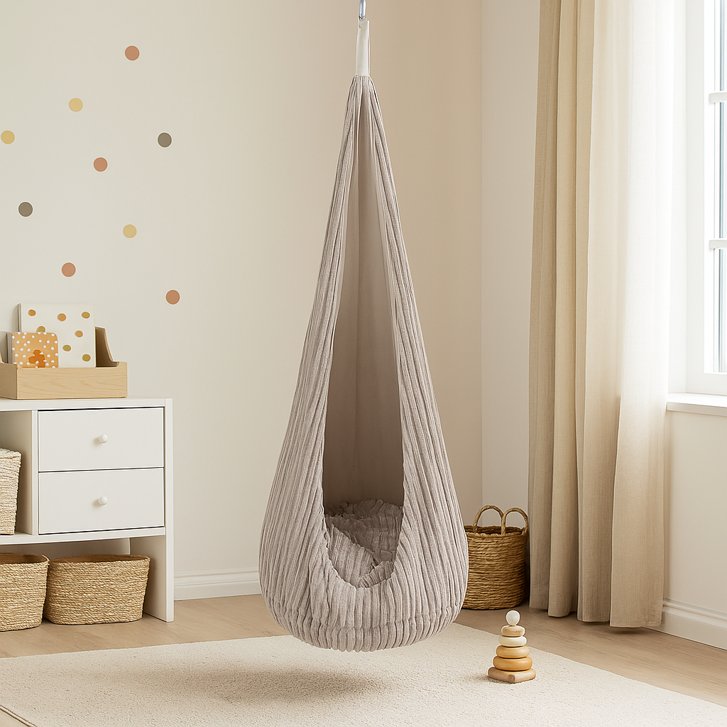 Cocoon Hammock for Kids - Stripe Beige