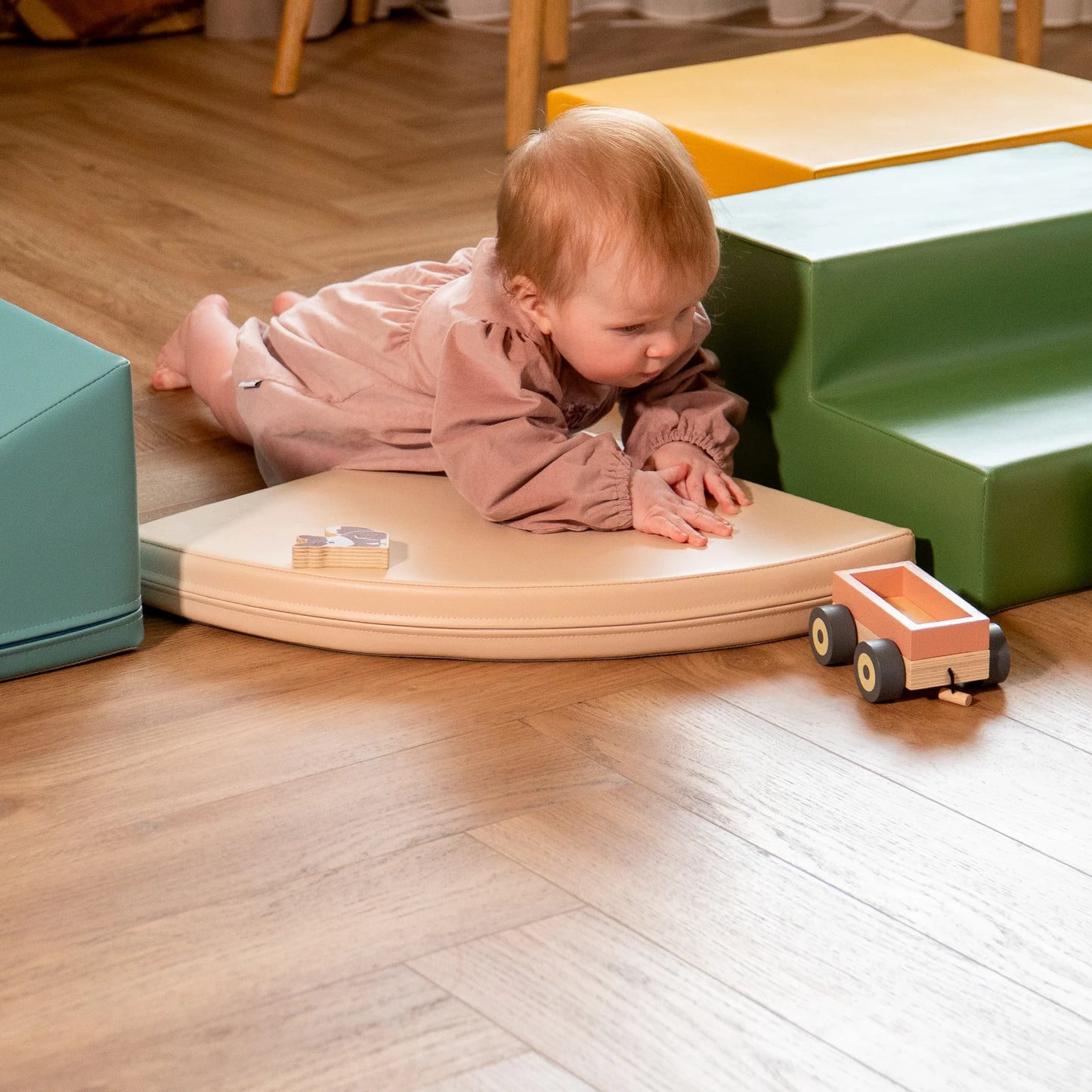 5 Soft Play Block Set - Pastel Turquoise Corner Climber