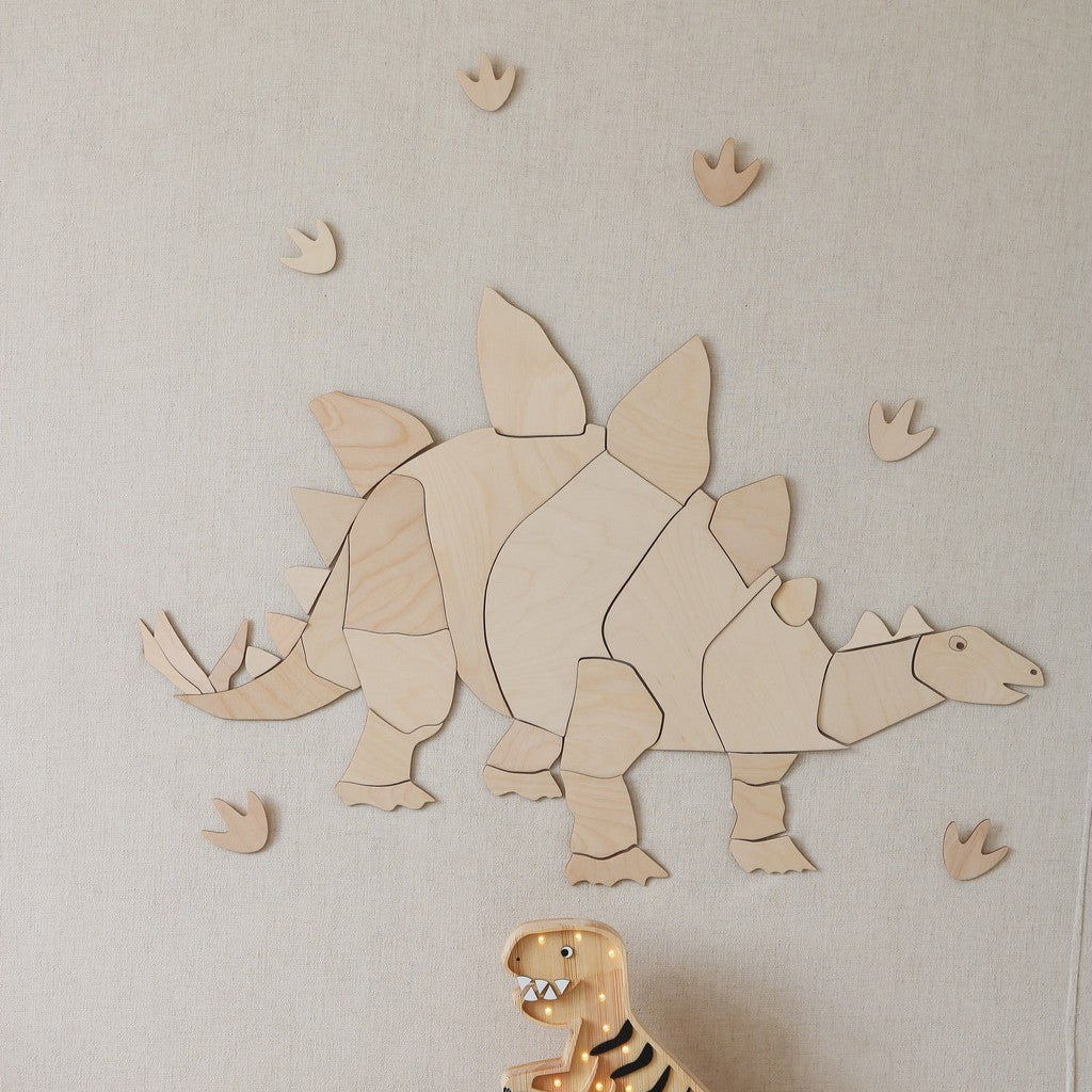 Dinosaur Stegosaurus - Wooden Wall Decoration