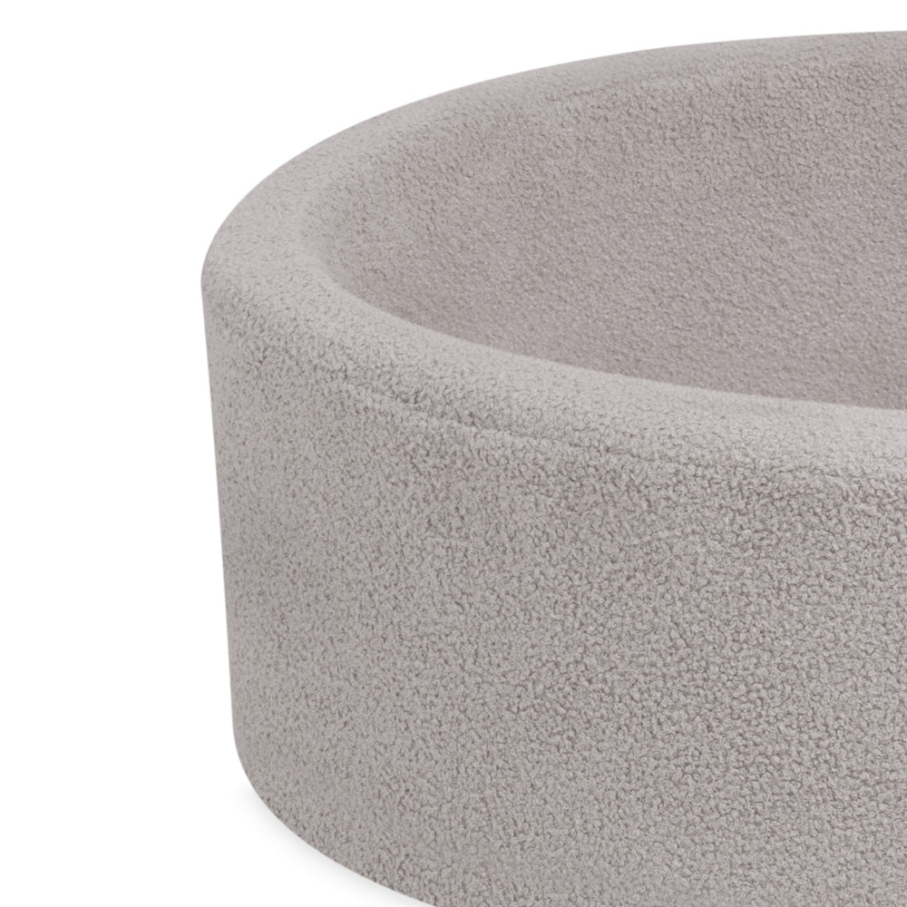 Piscine à balles pour enfants – Grise, ronde, polaire, 90 x 30 cm, 200 balles incluses