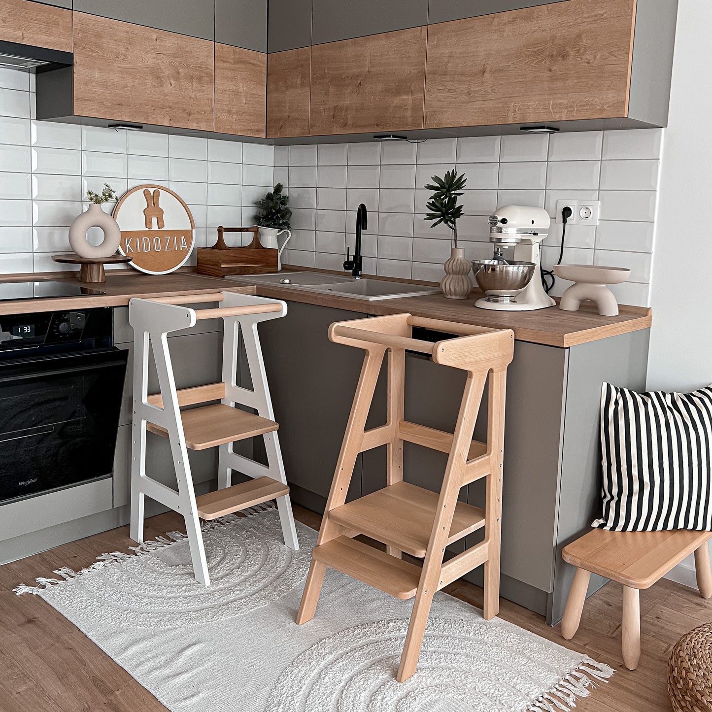 Kitchen Learning Tower - Solid Beech Wood
