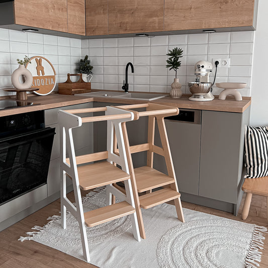 Kitchen Learning Tower - Solid Beech Wood
