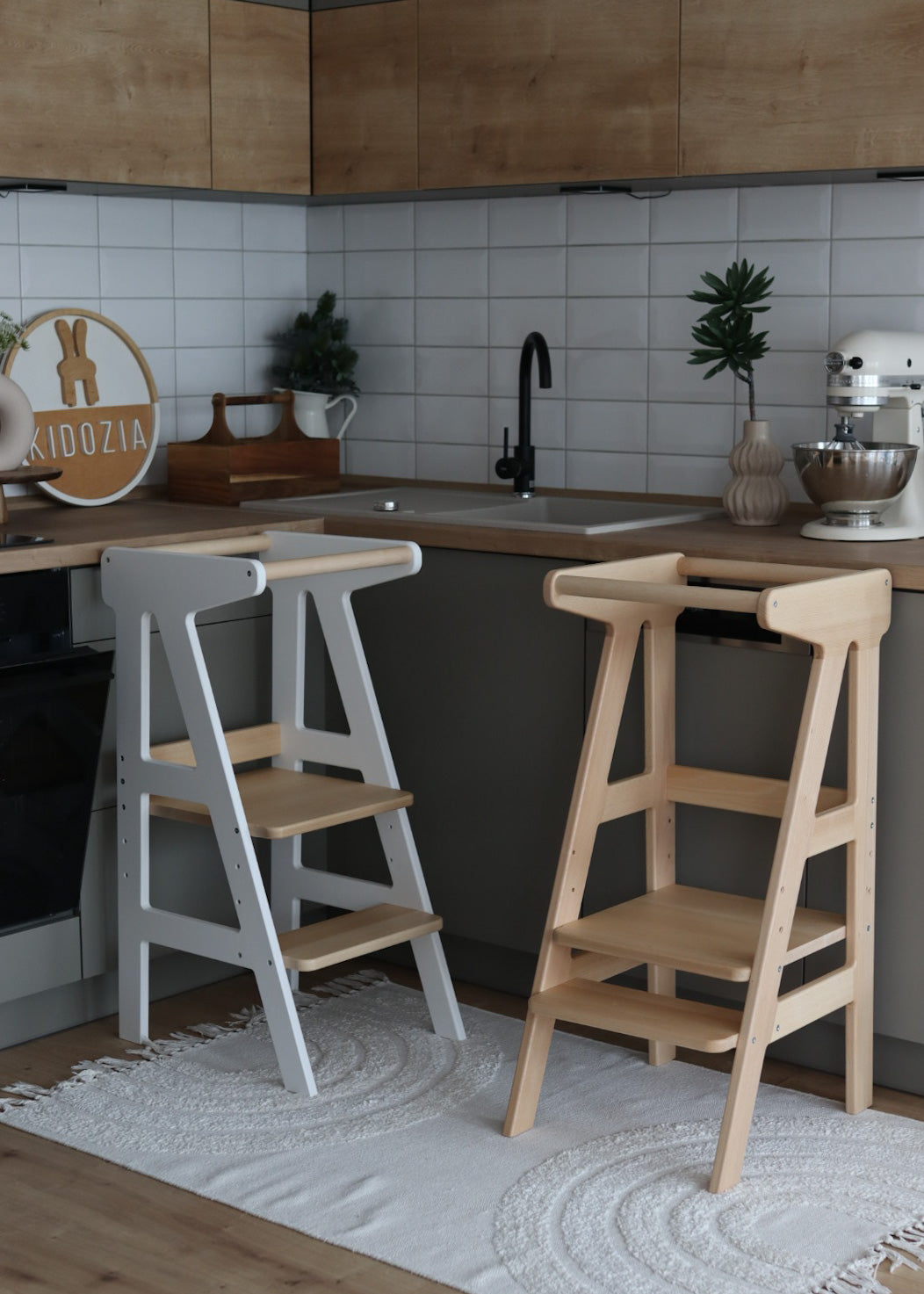 Kitchen Learning Tower - Solid Beech Wood