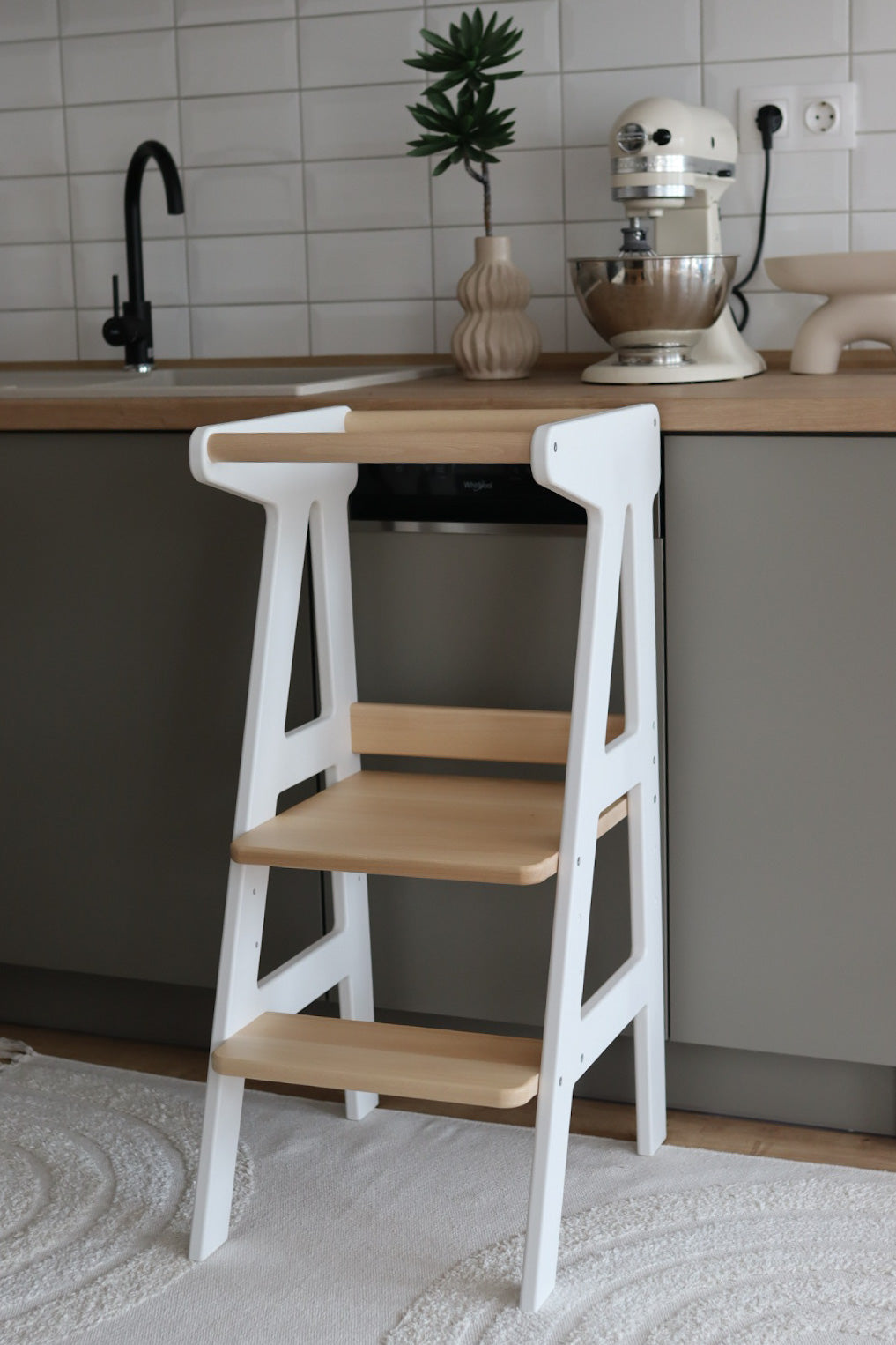 Kitchen Learning Tower - Solid Beech Wood