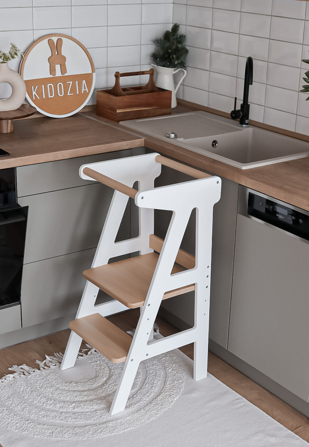 Kitchen Learning Tower - Solid Beech Wood