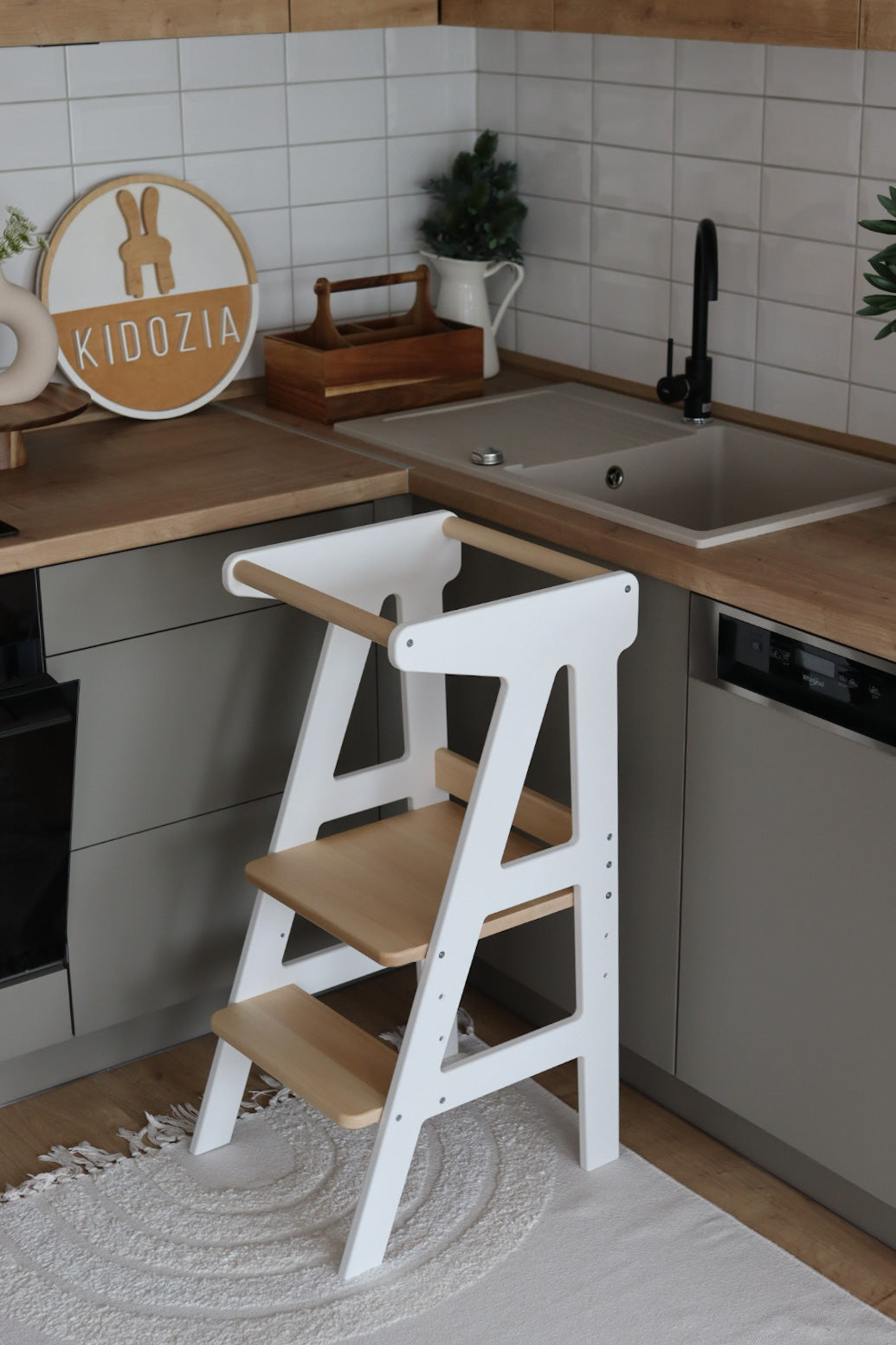Kitchen Learning Tower - Solid Beech Wood