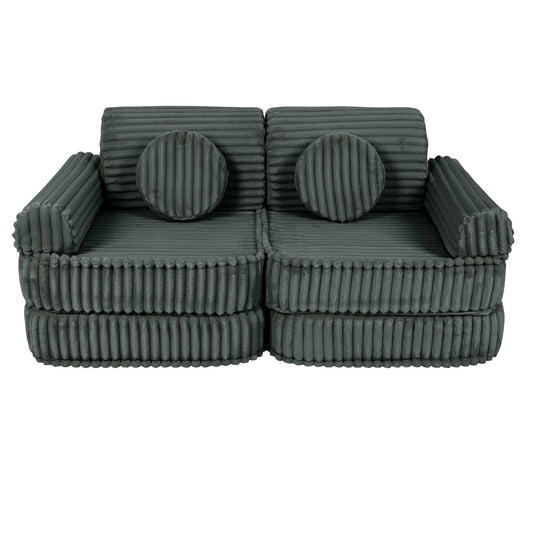 Medium Modular Sofa for Kids - Churros Forest Green