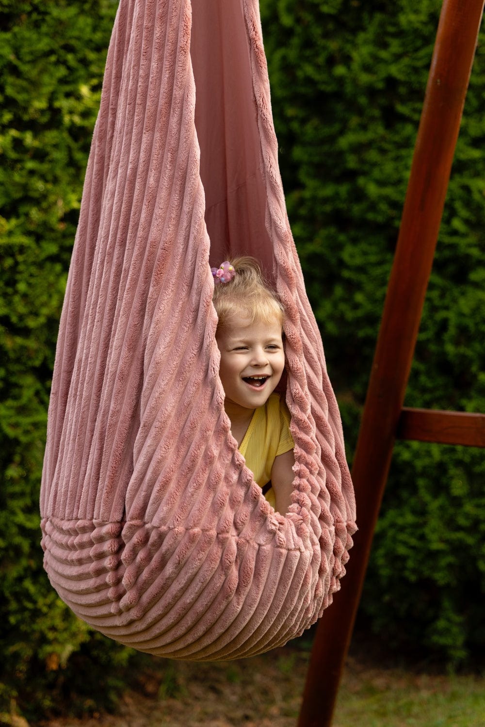 Cocoon Hammock for Kids - Stripe Choco Pink