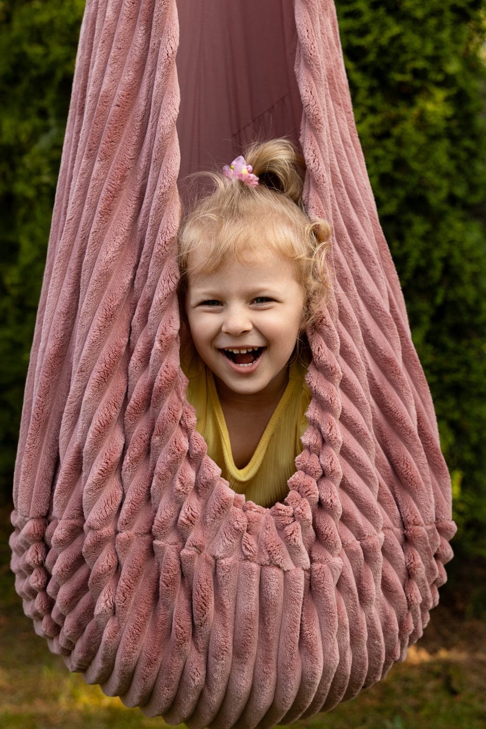 Cocoon Hammock for Kids - Stripe Choco Pink