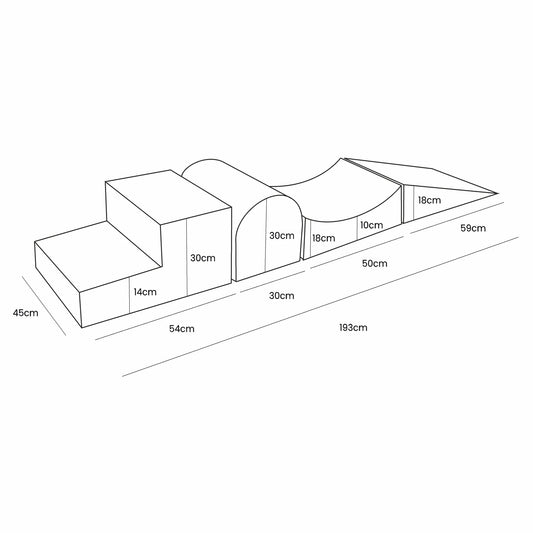 Tactical Bricks 4 blocks - soft Playground - Ecru