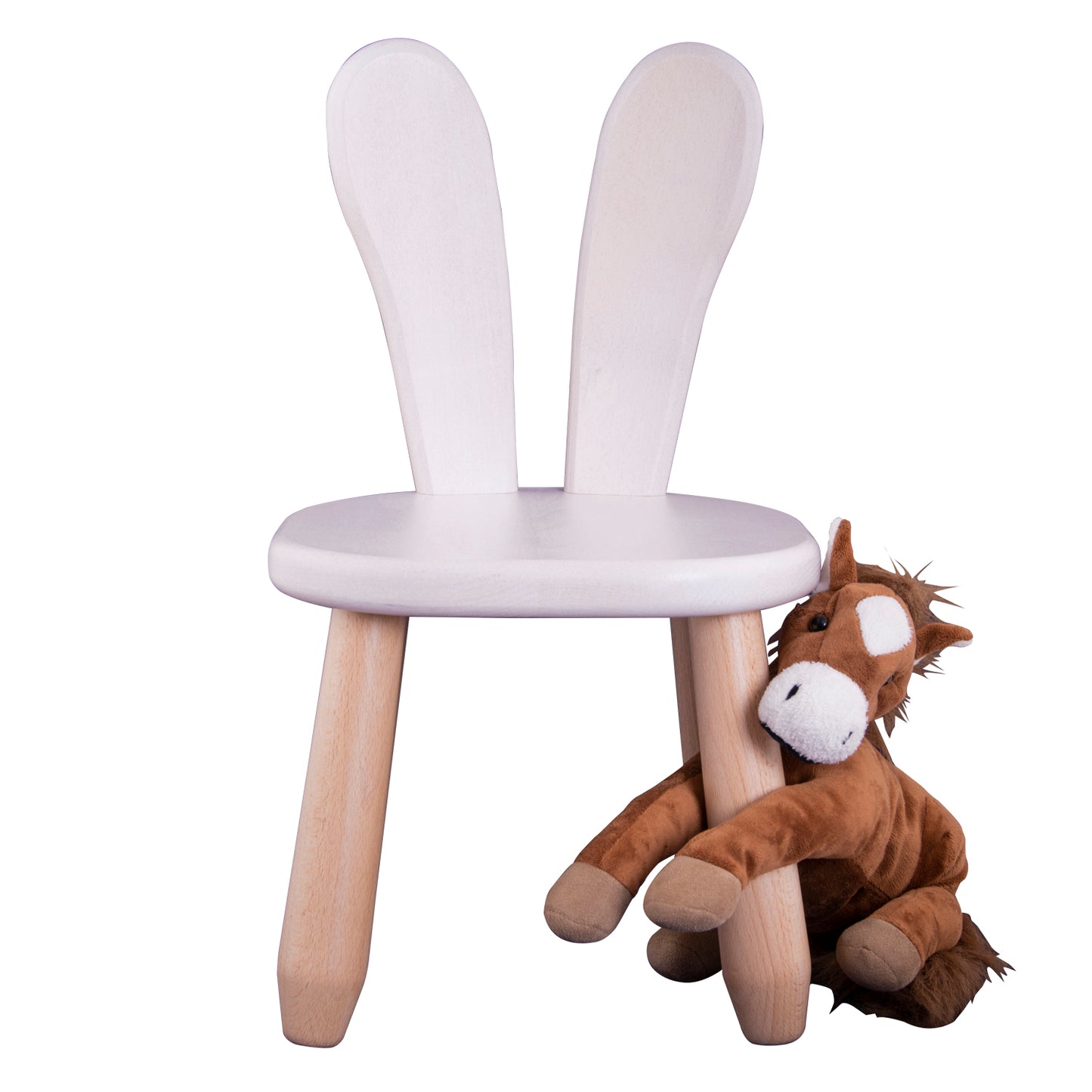 Kids Bunny Chair - Solid Beech Wood - Montessori-inspired