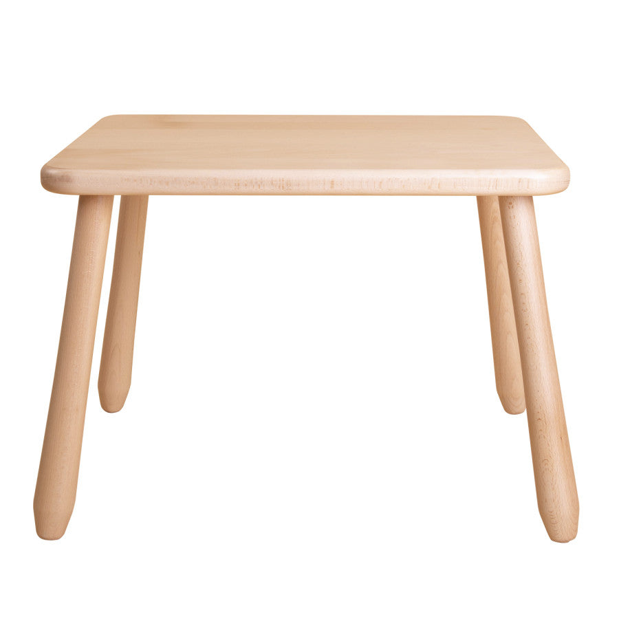 Kids Deer Chair & Table Set in Solid Beech Wood - Natural