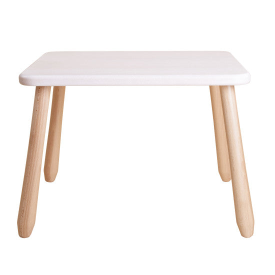 Kids Table - Solid Beech Wood - 60×50 cm, Height 40 cm - Montessori-inspired