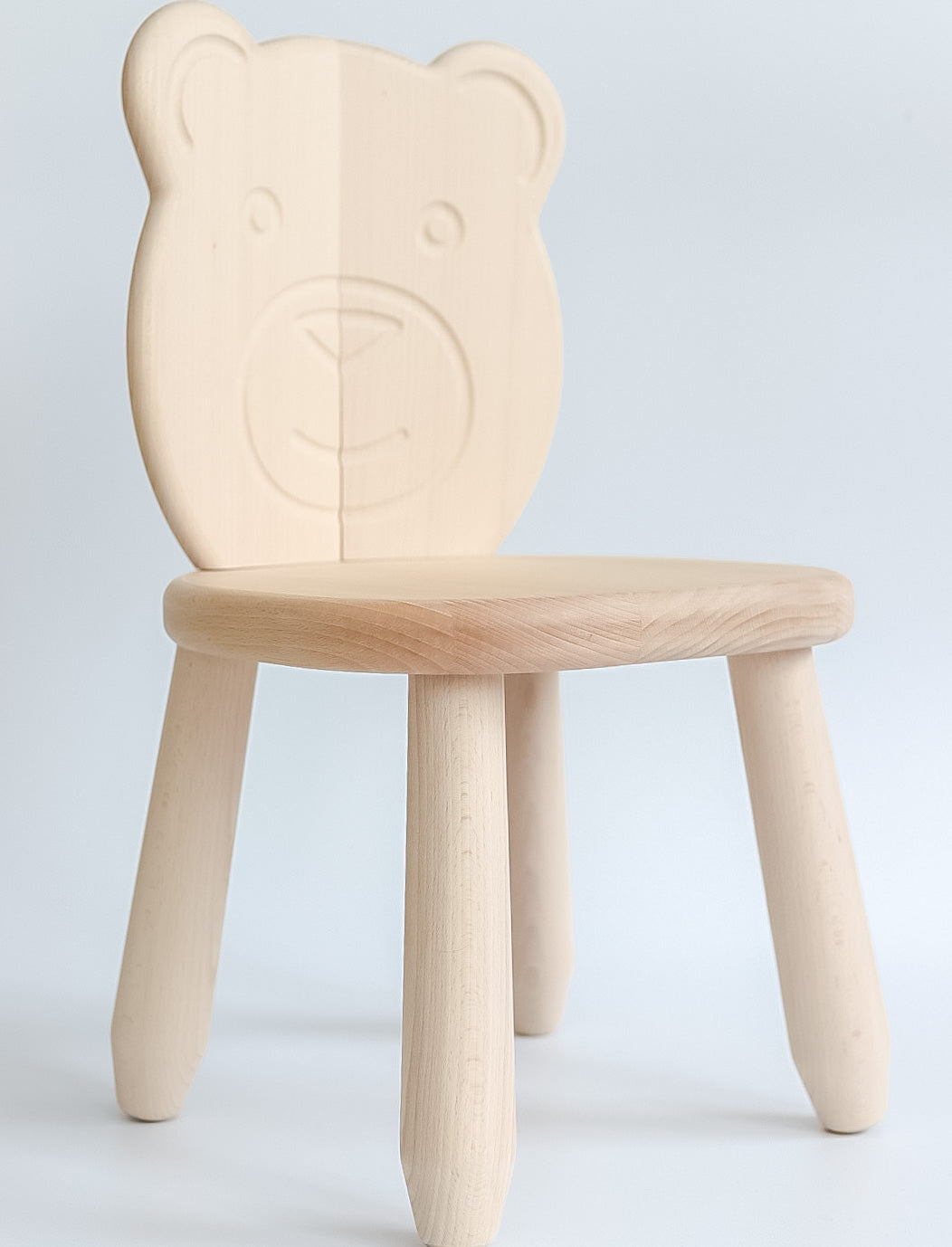 Kids Bear Chair - Solid Beech Wood - Montessori-inspired