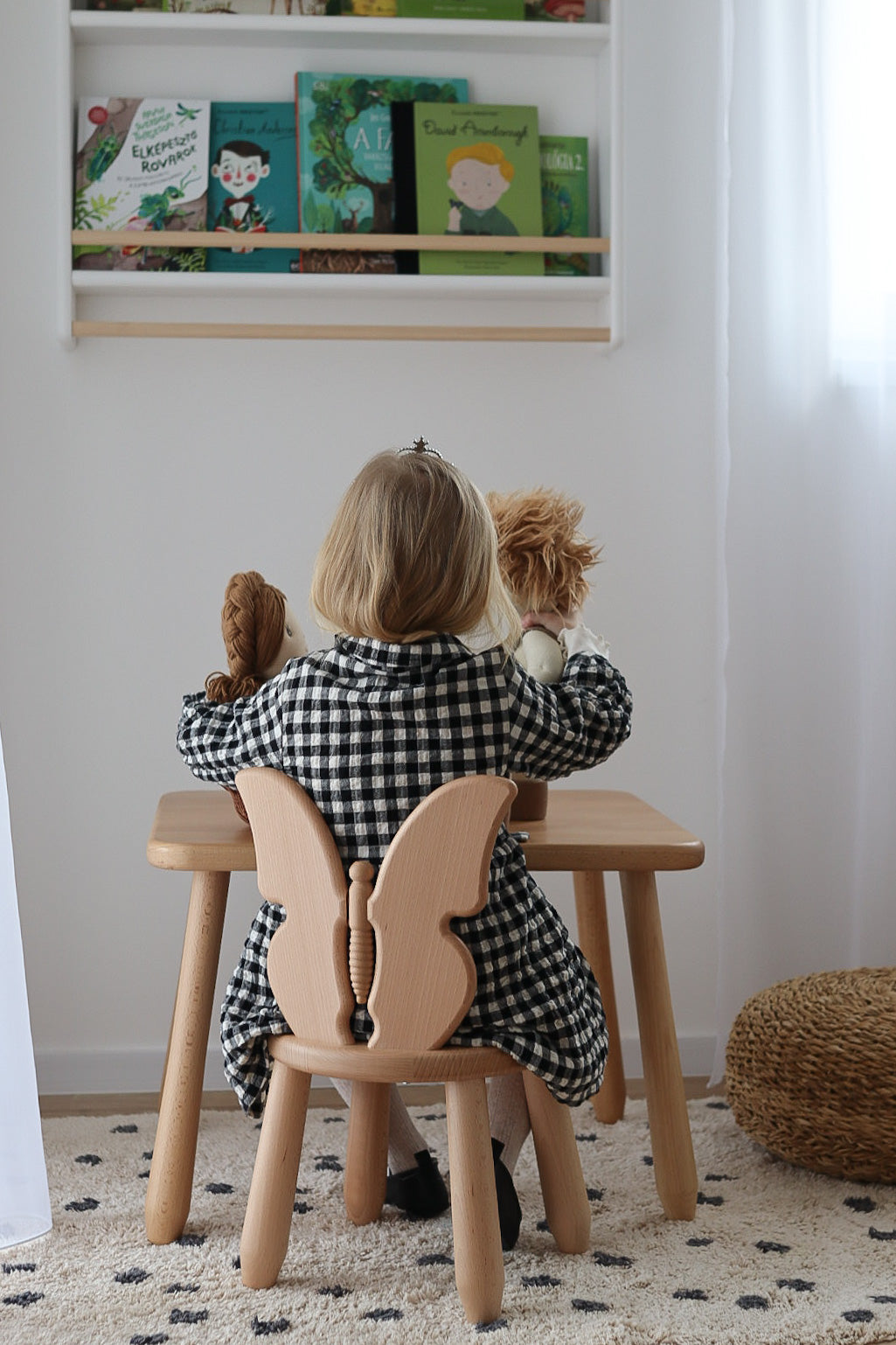 Kids Butterfly Chair - Solid Beech Wood - Montessori-inspired