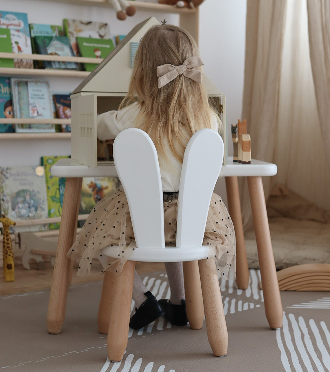 Kids Bunny Chair - Solid Beech Wood - Montessori-inspired