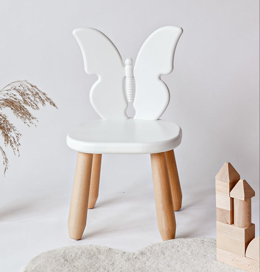Kids Butterfly Chair - Solid Beech Wood - Montessori-inspired