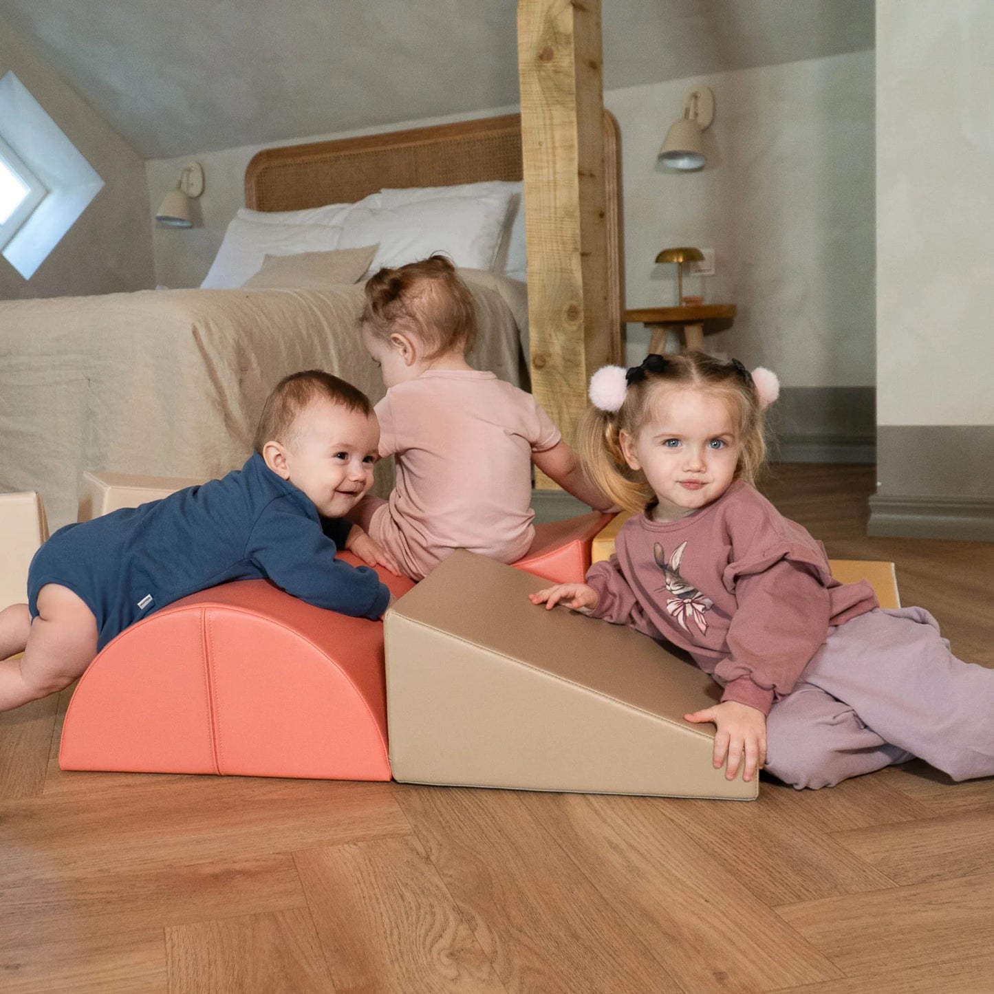 8 Soft Play Block Set - Pastel Pink Adventurer