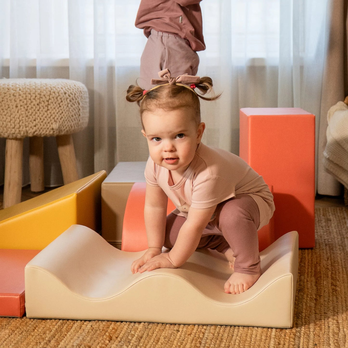 7 Soft Play Block Set - Pastel Pink Discoverer