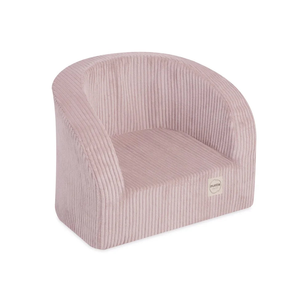 Petit fauteuil moelleux - Velours cÎtelé premium - Rose