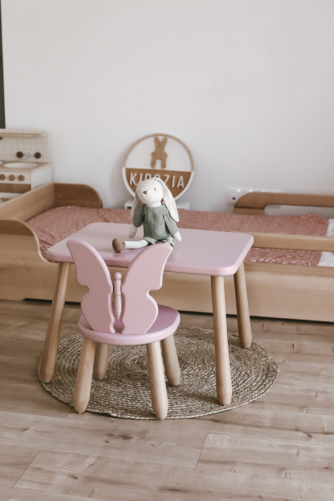 Kids Butterfly Chair - Solid Beech Wood - Montessori-inspired