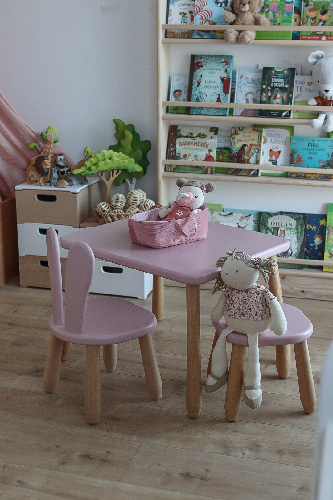 Kids Bunny Chair - Solid Beech Wood - Montessori-inspired