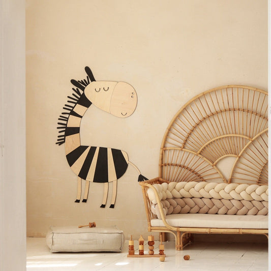 Safari Zebra – Wooden Wall Decoration