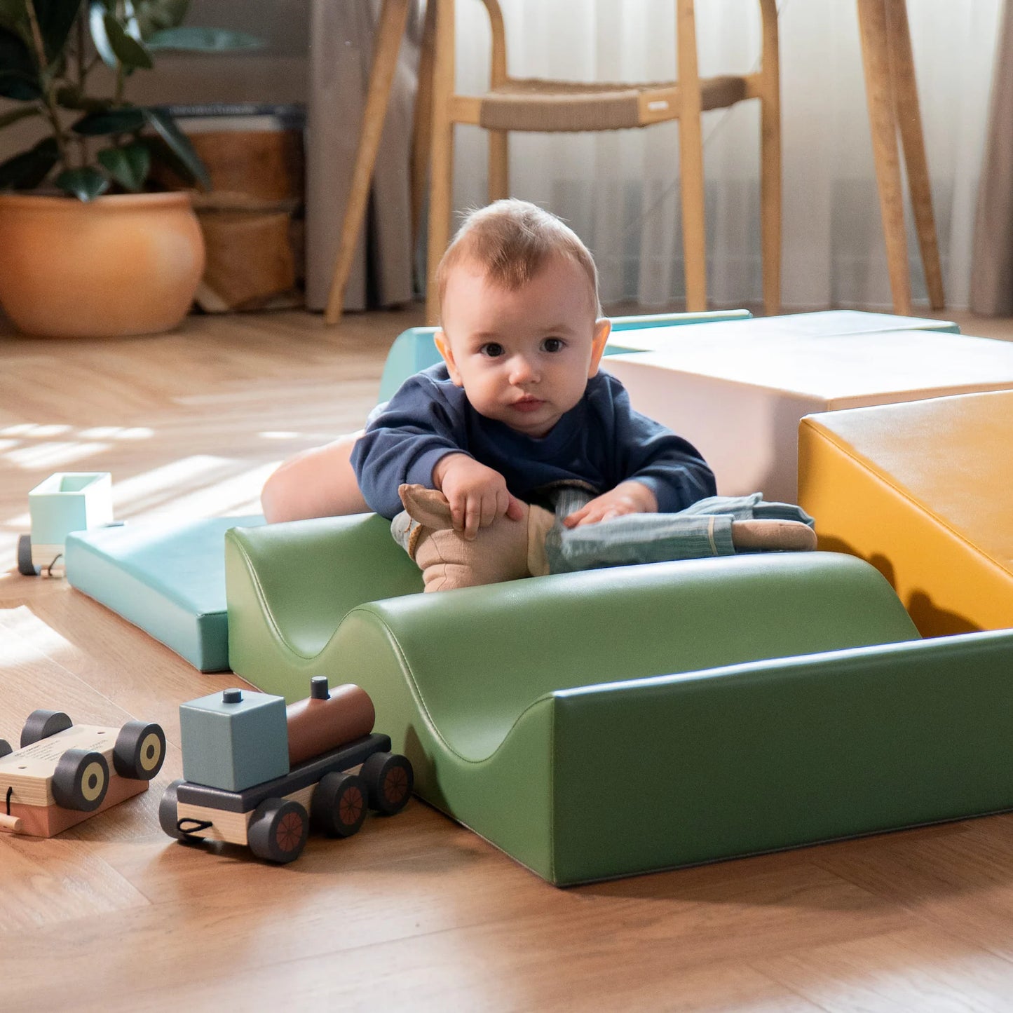 7 Soft Play Block Set - Pastel Turquoise Discoverer