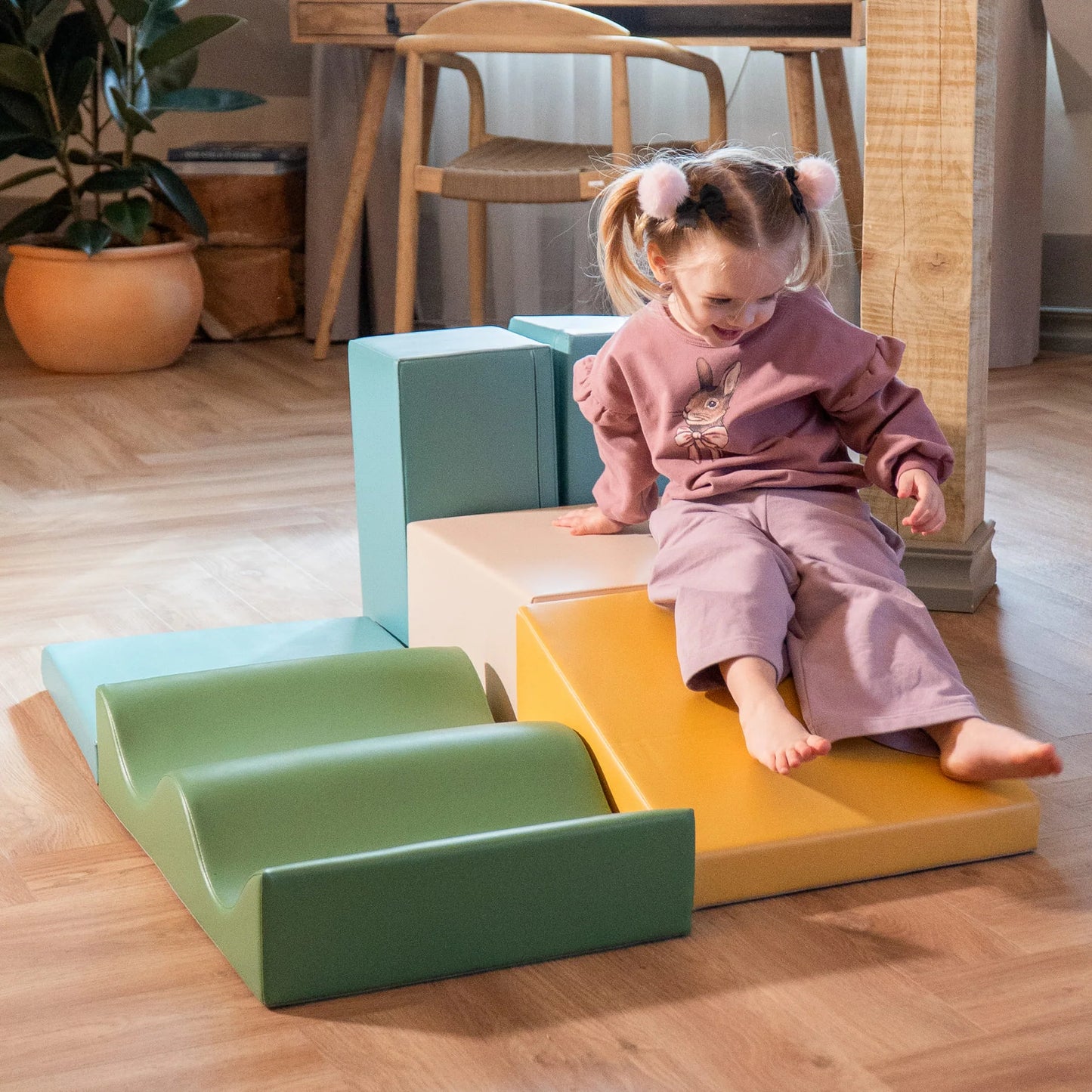 7 Soft Play Block Set - Pastel Turquoise Discoverer