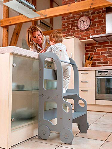 Tower Step stool 2in1 / Table. Little Car Kitchen step stool