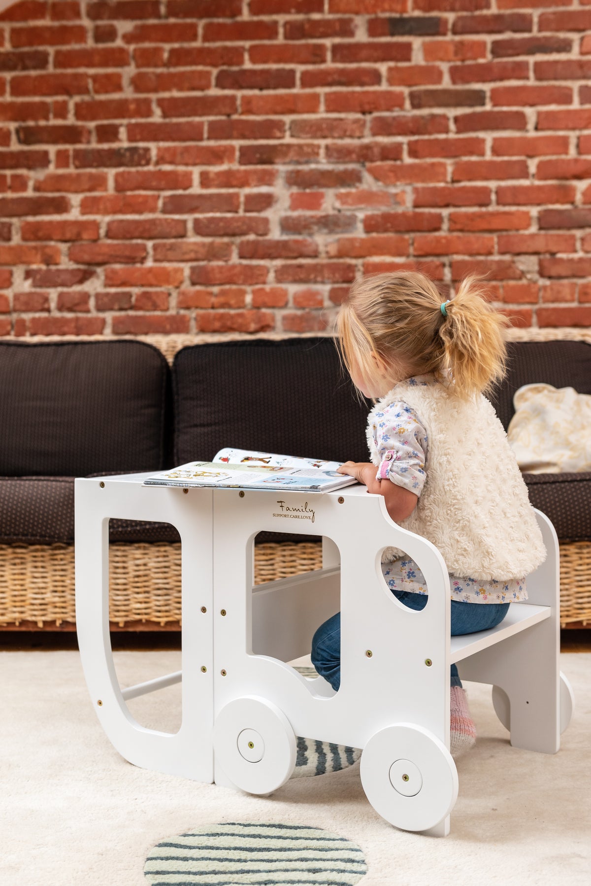 Tower Step stool 2in1 / Table. Little Car Kitchen step stool