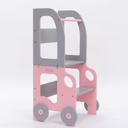 Tower Step stool 2in1 / Table. Little Car Kitchen step stool