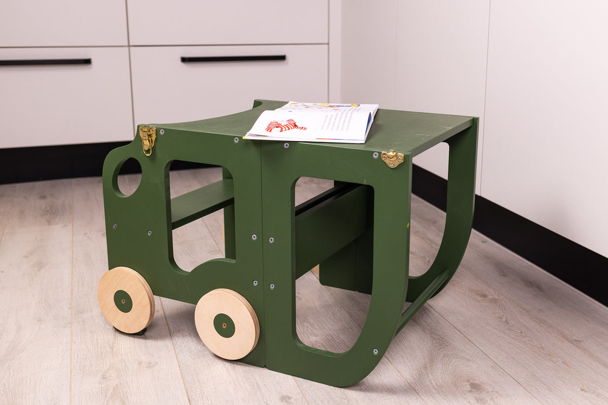 Tower Step stool 2in1 / Table. Little Car Kitchen step stool