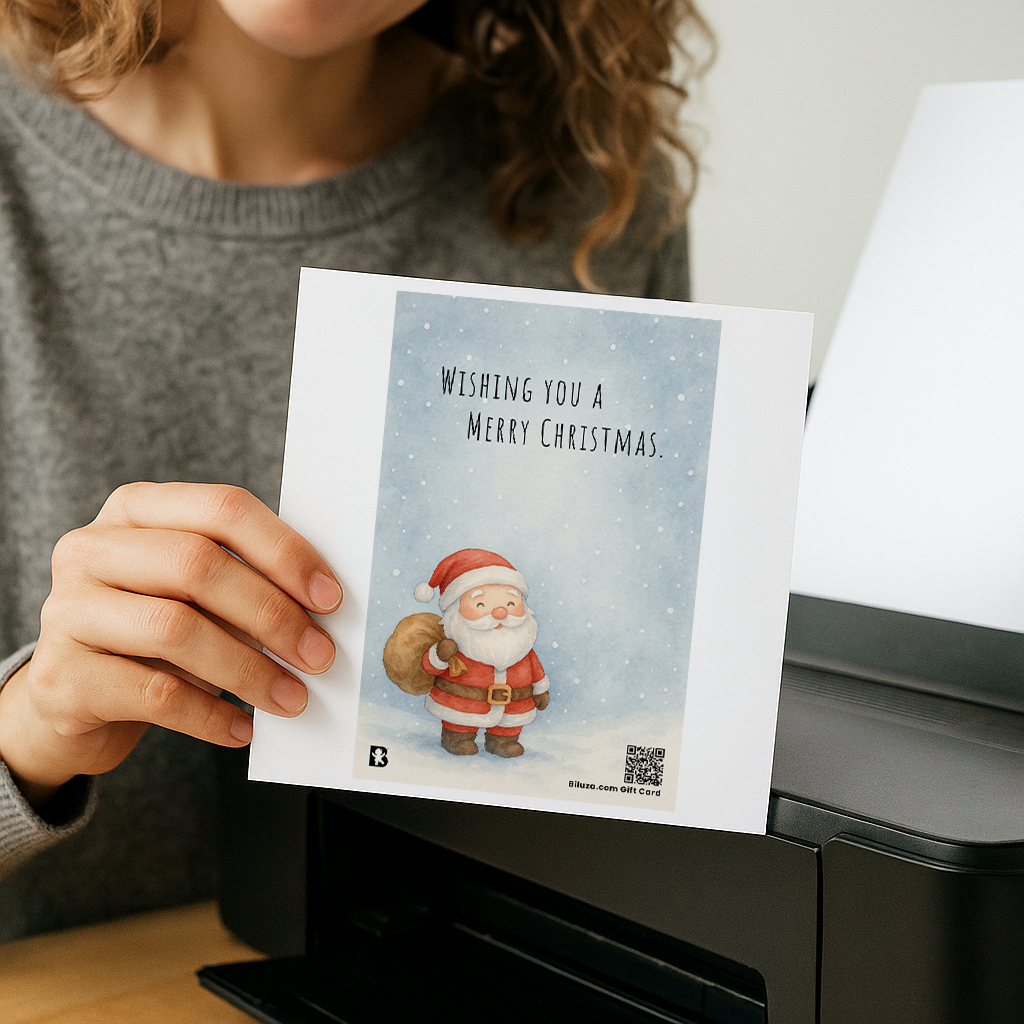 Biluza Gift Card + Christmas Printable Files