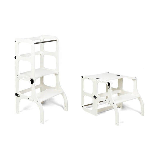 STEP'n'SIT® Convertible 2-in-1 Helper Tower/Table - White