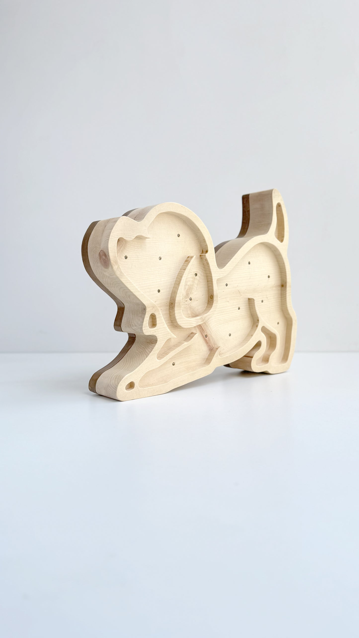 Mimila - Solid Cirmolo Wood Light -  Bark 02 - Premium Handcrafted Design - Made in Italy