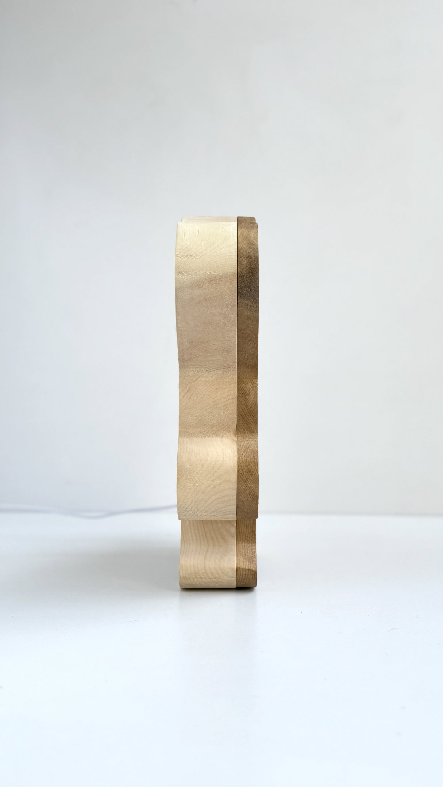 Mimila -  Solid Cirmolo Wood Lamp - Bark 01 - Premium Handcrafted Design - Made in Italy