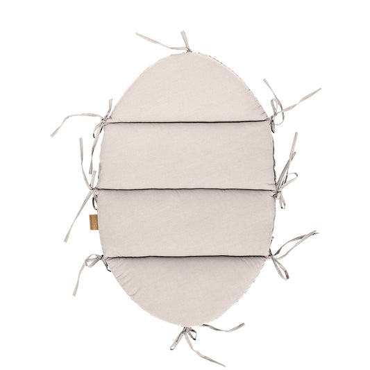 Baby Nest With Braided Bumper - Ecru